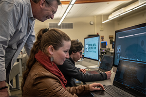 photo of student working on animation