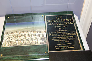 1971 Champion Baseball Team Plaque