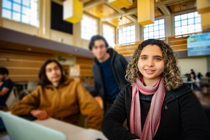 Photo of students smiling.